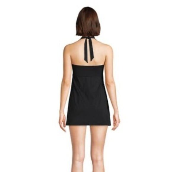 Lands End HALTER Swim Dress black - Picture 7 of 9